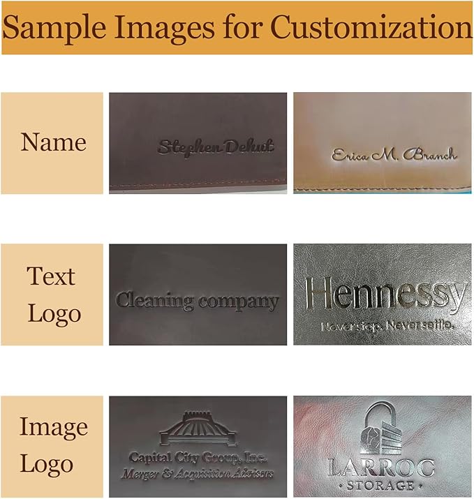 Geslun Personalized Vegan Leather 3 Ring Binder, Custom 8.5 x 11 Letter Size - Image 2