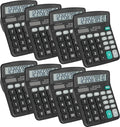 8 Pack Calculator Bulk, 12 Digits Calculators Desktop by YesBes
