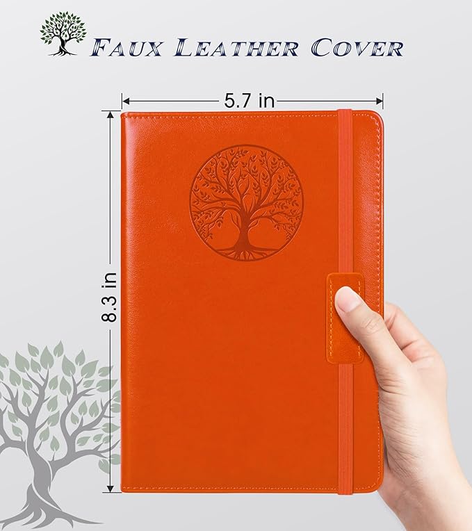 Biuwory Lined Journal Notebook for Women Men, 256 Pages A5 Hardcover Leather - Image 2