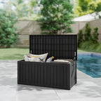 Yardgrace 150 Gallon Resin Deck Box, Waterproof Outdoor Storage Box, Lockable - Image 6