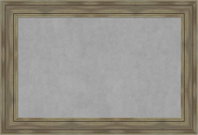 Amanti Art Grey Framed Magnetic Board 26x38 Large Vision Board by AmantiArt