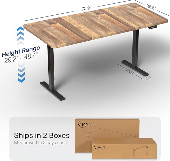 VIVO Electric 71 x 36 in Standing Desk, Memory Height Adjustment, 1B Series - Image 3
