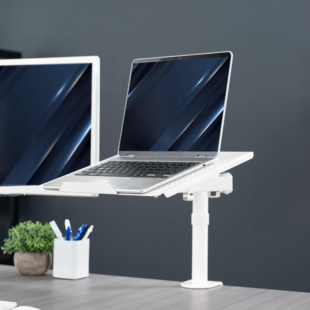VIVO Single Laptop Notebook Desk Mount Stand, Fully Adjustable Extension with...