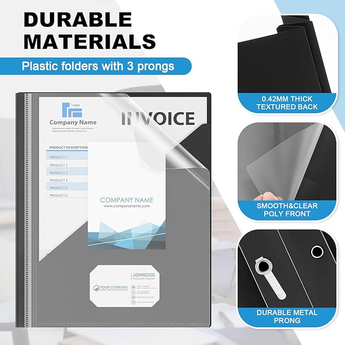 Teling 24 Pcs Clear Front Report Covers - Image 3