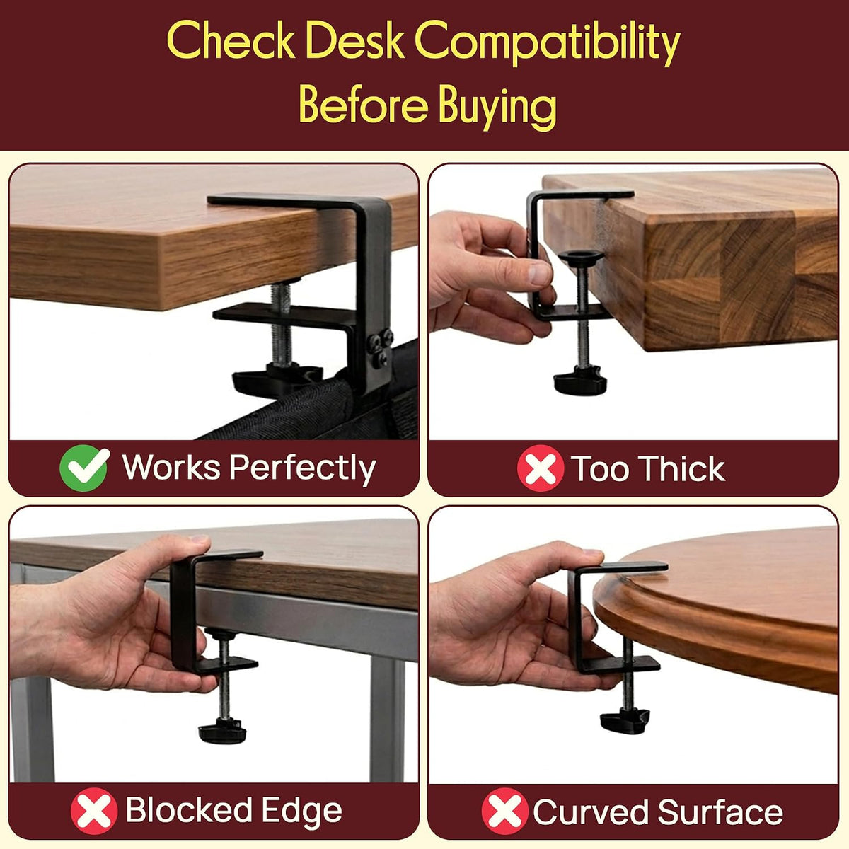 Pyle 36" Under Desk Cable Management Tray, Under Desk Wire Organizer wit...
