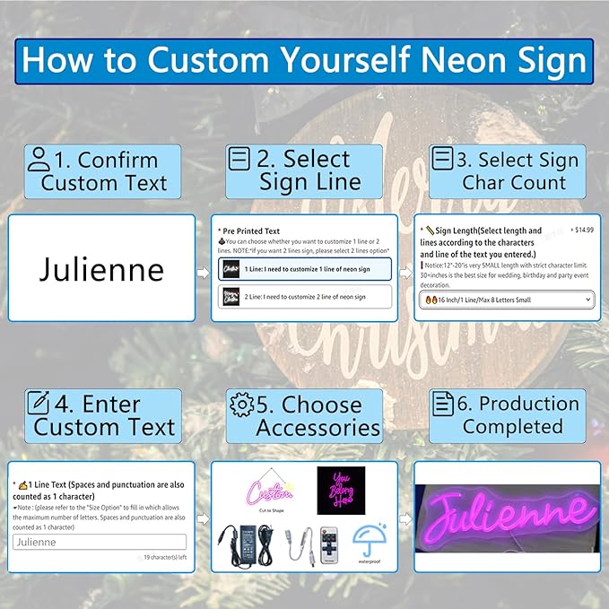 Custom Neon Name Sign Personalized - Image 4