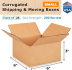 Small Moving & Shipping Boxes 6"L x 6"W x 3"H - Image 2