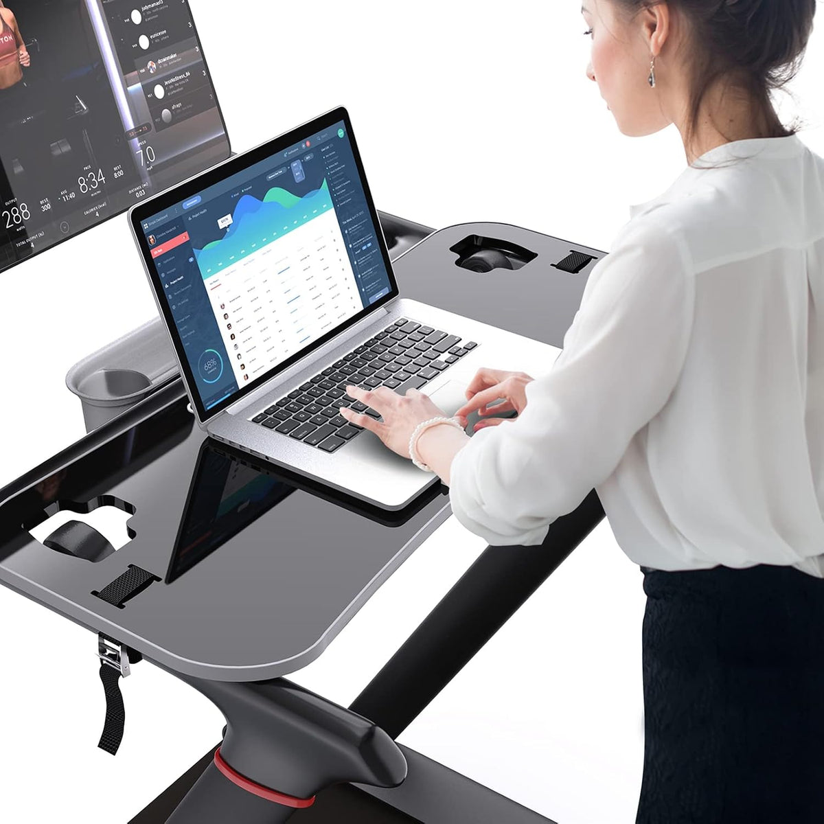 Treadmill Desk Attachment,Peloton Tread Tray Ergonomic Platform, Laptop Holde...