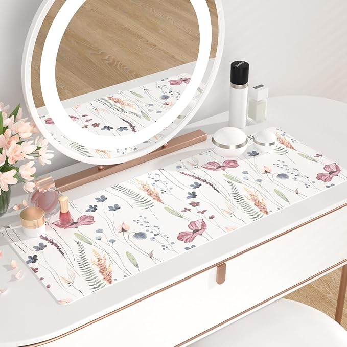 QiyI Large Mouse Pad, Cute Flower Desk Mat - Image 6