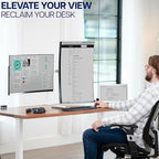 VIVO Dual Monitor Desk Mount, Heavy Duty Fully Adjustable Stand, Fits 2 LCD LED - Image 9