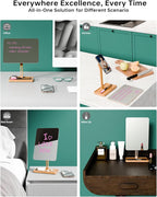 YEOUX Premium Desktop Glass Mirror, Dry Erase Board & Magnetic Phone Stand - Image 6