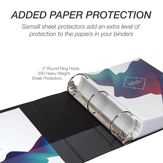 Samsill 4 Inch 3 Ring Binder, Made in USA, Economy Round Ring, 675 Sheet - Image 6
