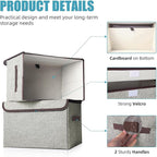 Bagnizer Linen Fabric Foldable Storage Cube Bin Organizer Basket - Image 2