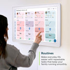 Skylight Calendar Max – 27" Digital Calendar & Chore Chart, Classic White | Family Organizer, HD Touchscreen Display, Wall Mountable, Portrait or Landscape, WiFi, Auto-Brightness