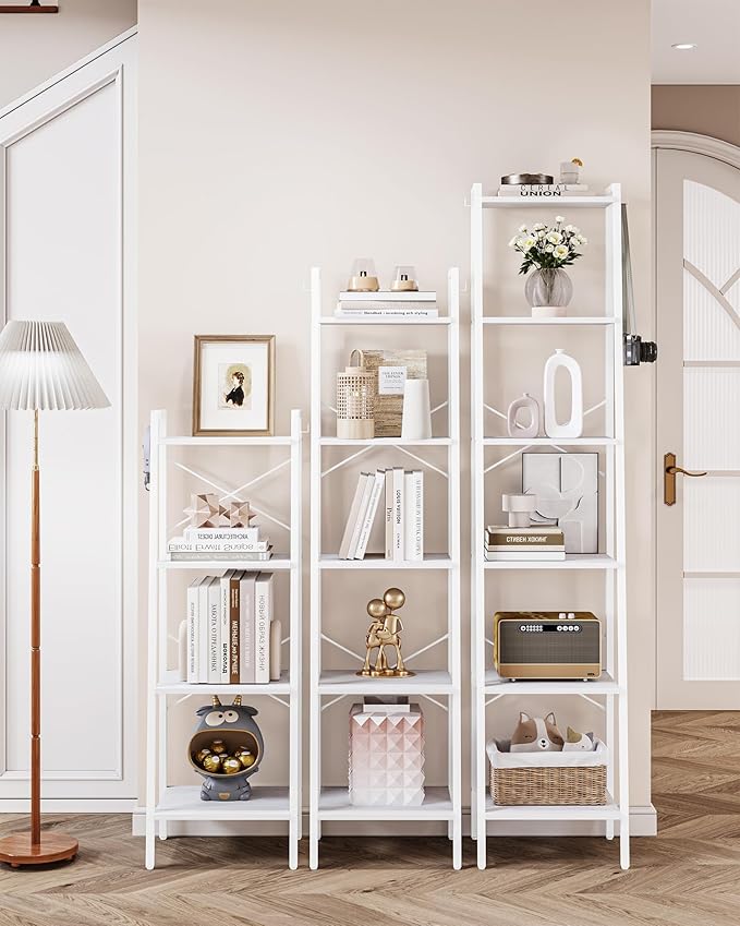 Hzuaneri Ladder Shelf, Bookshelf Bookcase, Freestanding Corner Storage Shelve - Image 6