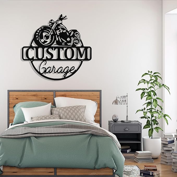 Custom Motorcycle Metal Signs Personalized Biker Name Sign Custom Garage Decor - Image 8