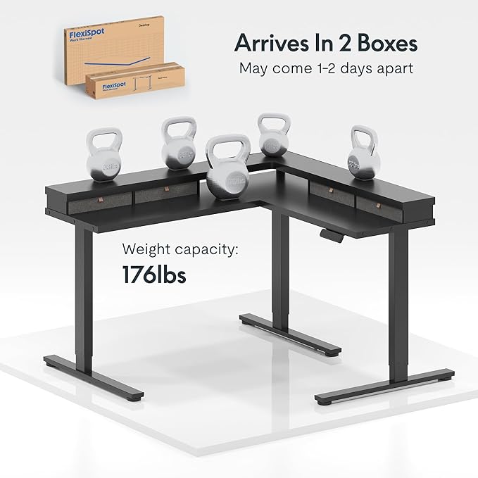 FLEXISPOT 71" Large L Shaped Standing Desk Electric Corner Table - Image 8