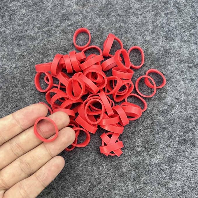 500pcs Red Color Mini Rubber Bands Elastic Bands Rubber Band - Image 9