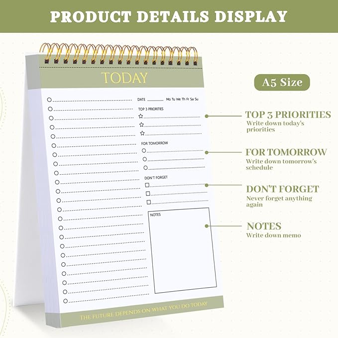 Thboxes 2 Packs To Do List Notepad, Totally 208 Pages To Do List Notebook A5 - Image 7