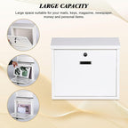 xydled Mail Boxes with Key Lock, Locking Mailbox Wall Mounted, Security Metal - Image 3