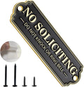 Brass No Soliciting Sign, No Soliciting Sign by Unknown