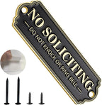 Brass No Soliciting Sign, No Soliciting Sign by Unknown