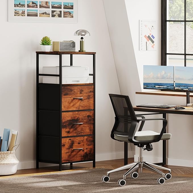 DreamDashio 51" H Tall Mobile File Cabinet, Rolling Printer Stand - Image 2