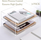 HeZone Acrylic Paper Tray Desk Organizers and Office Suplies Document Storage - Image 3