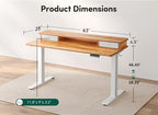 FEZIBO 63 x 28 Inch Deeper Height Adjustable Electric Standing Desk - Image 3