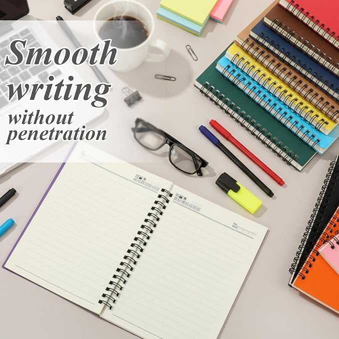 Leelosp 12 Pack Small Spiral Notebook 5 x 7 Inch Lined College Ruled Spiral - Image 4