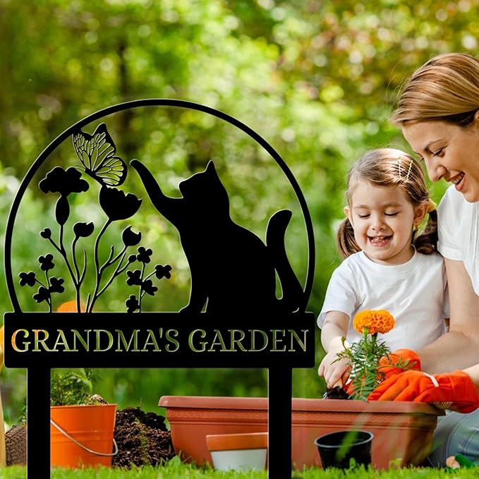 Personalized Garden Sign | Custom Cat Garden Stake Sign | Funny Garden Signs - Image 3