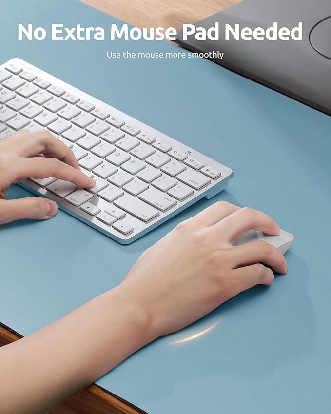 YSAGi Leather Desk Protector, Office Mat, Large Mouse Mat, Non-Slip PU Leather - Image 3