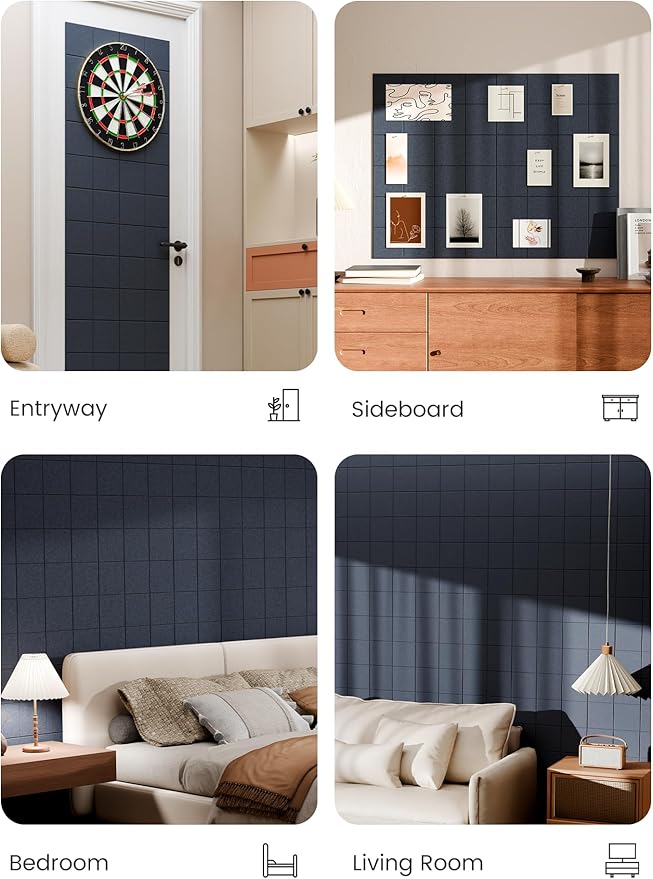 Bumusty Large Cork Board Alternative-47 x35 Felt Bulletin Board Tiles, - Image 5