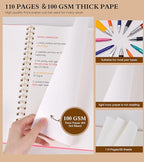 UEBZFOCS Dotted Notebook, Spiral Notebook Journal 8.5” x 11”, A4 Large Dot Grid - Image 4