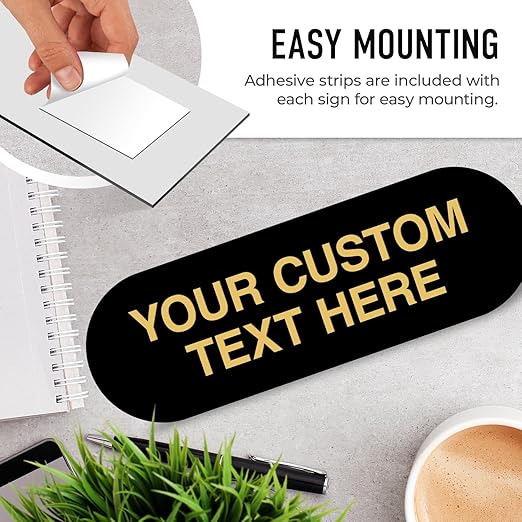 Custom Wall or Door Sign, Personalized Buble Plaque Engraved Message - Image 7