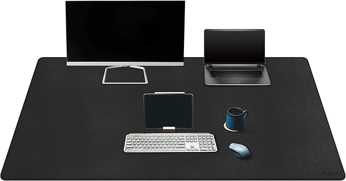 Mydours Extra Large 59" x 24" PU Leather Desk Pad, Desk Mat by Mydours