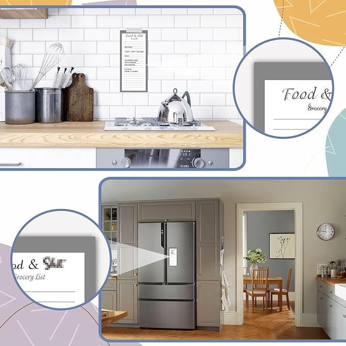 Utron 2 Pack Magnetic Notepads for Refrigerator, 100 Pages/Book Grocery List - Image 7
