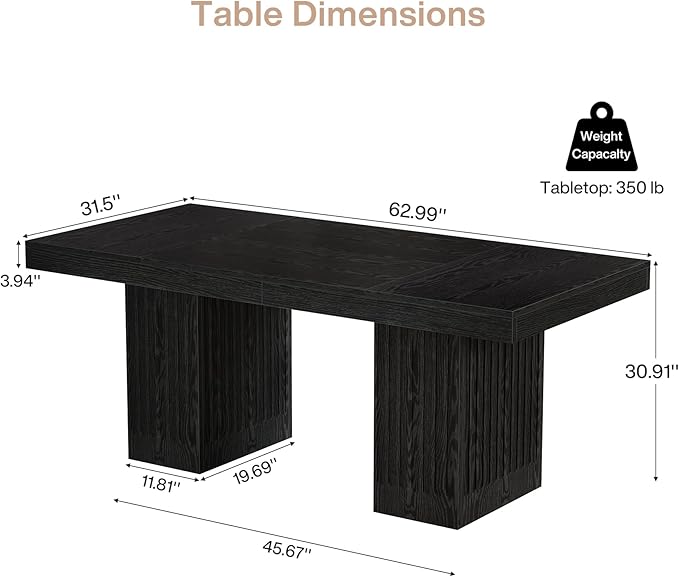 Tribesigns 63-Inch Executive Desk, Modern Office Computer Desk - Image 2