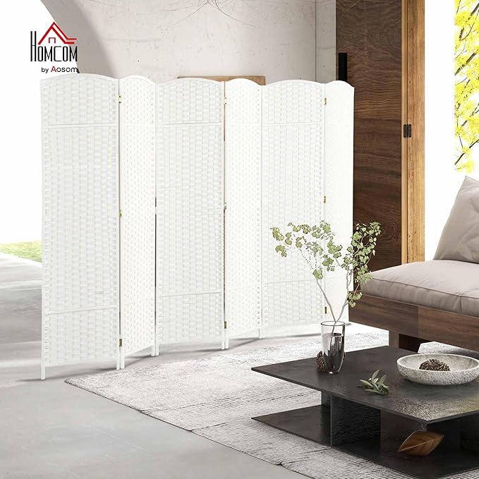 HOMCOM Room Divider, 6 Panel Folding Privacy Screen, 5.6' Tall Freestanding - Image 2