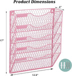 EASEPRES Mail Organizer Wall Mount Hanging File Holder Storage, Metal Chicken - Image 2