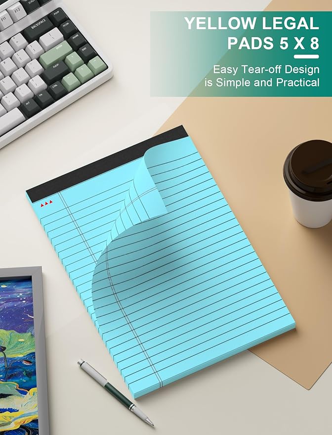 AIFLYAN 12 Pack Legal Pads 5x8 Inch Colorful Note Pads - Image 4