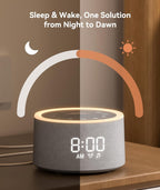 dreamegg d1+ sound machine alarm clock, 29 soothing, side view