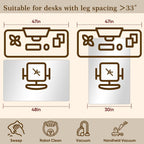 Tempered Glass Chair Mat for Hardwood Floor & Low Pile Carpet, 30" x 48" Heavy Duty Office Chair Mat with Non-Slip Pads, Scratch Resistant Floor Protector for Home Office