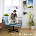 PUKAMI Criss Cross Chair, Armless Cross Legged Office Desk Chair No Wheels - Image 3