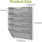 EasyPAG 5 Pocket Mesh Wall File Organizer, Hanging Paper Folder Holder - Image 7