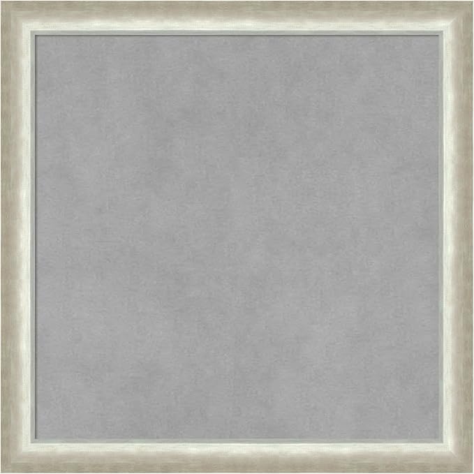 Amanti Art Silver Framed Magnetic Board 18x18 Small Vision Board by AmantiArt
