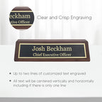 Business Wood Name Plate for Desk | Custom Desk Name Plate Personalized Gift - Image 3