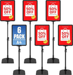 VAIIGO 6Pack Sign Stand for Display A4, Adjustable Poster Stand for Table Top & by VAIIGO