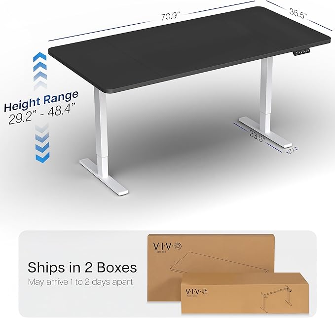 VIVO Electric 71 x 36 in Standing Desk, Memory Height Adjustment, 1B Series - Image 3