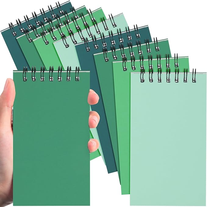 Tenceur 8 Pcs Pocket Notebook Bulk Small 3x5 Inch Spiral Notepads Mini Top by Tenceur